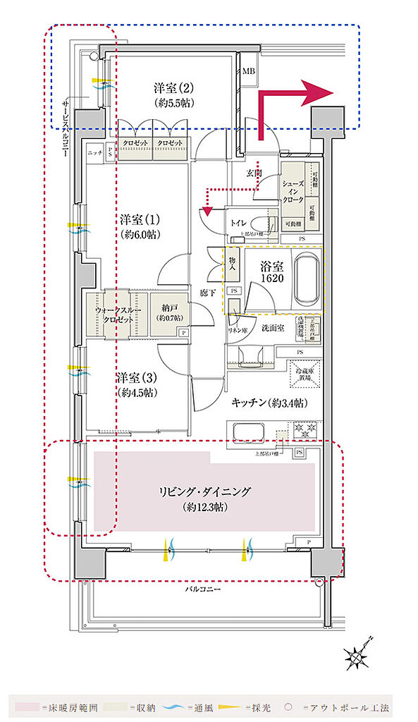クレヴィア横浜沢渡 間取り A