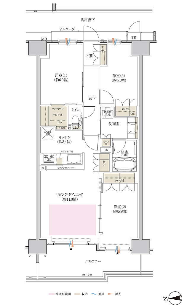 クレヴィアシティ神戸舞子駅前 間取り BF
