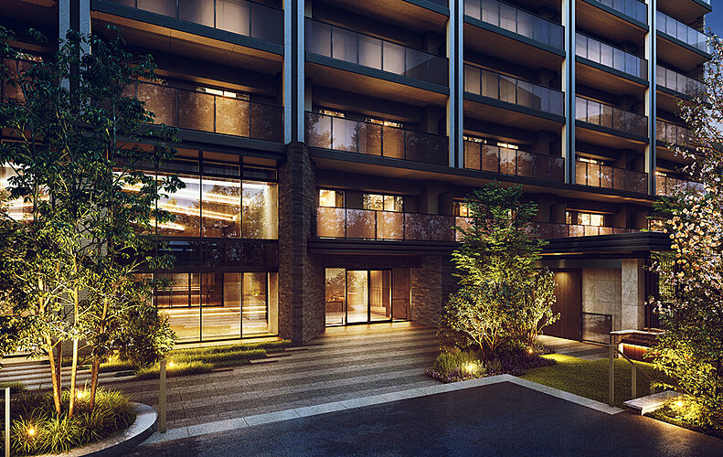 クレヴィア練馬レジデンス 中庭完成予想CG