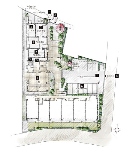クレヴィア練馬レジデンス 敷地配置図