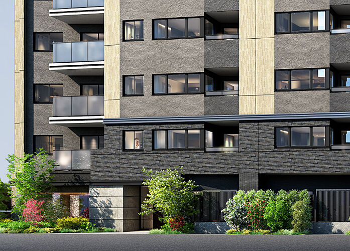 クレヴィア町屋レジデンス 外観完成予想CG