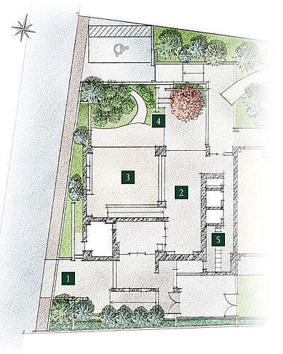 クレヴィア西国分寺 敷地配置図（部分図）