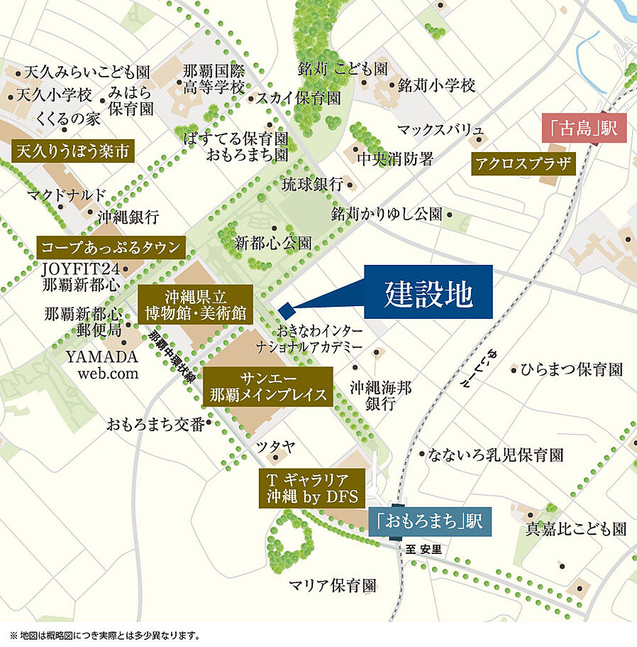 ワイズエステムコートおもろまちパークプレイス：案内図