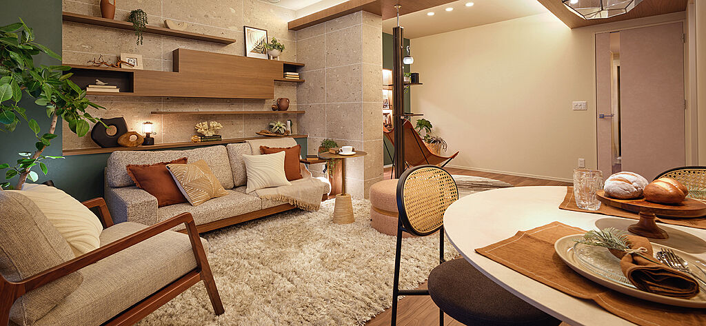 エンブル・パーク＆レジデンス駿河池田 リビングルーム