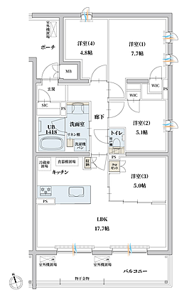 エンブル・パーク＆レジデンス駿河池田 間取り G