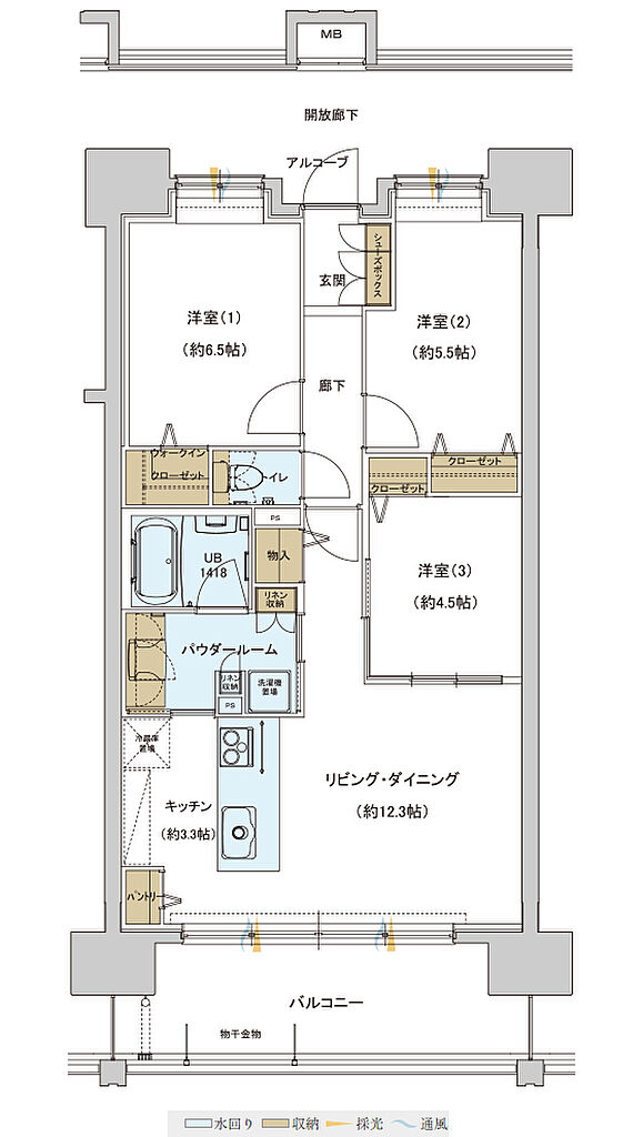 グランフォセット福島上町 間取り D