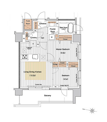 シティホーム札幌ステーションスクエア 間取り B