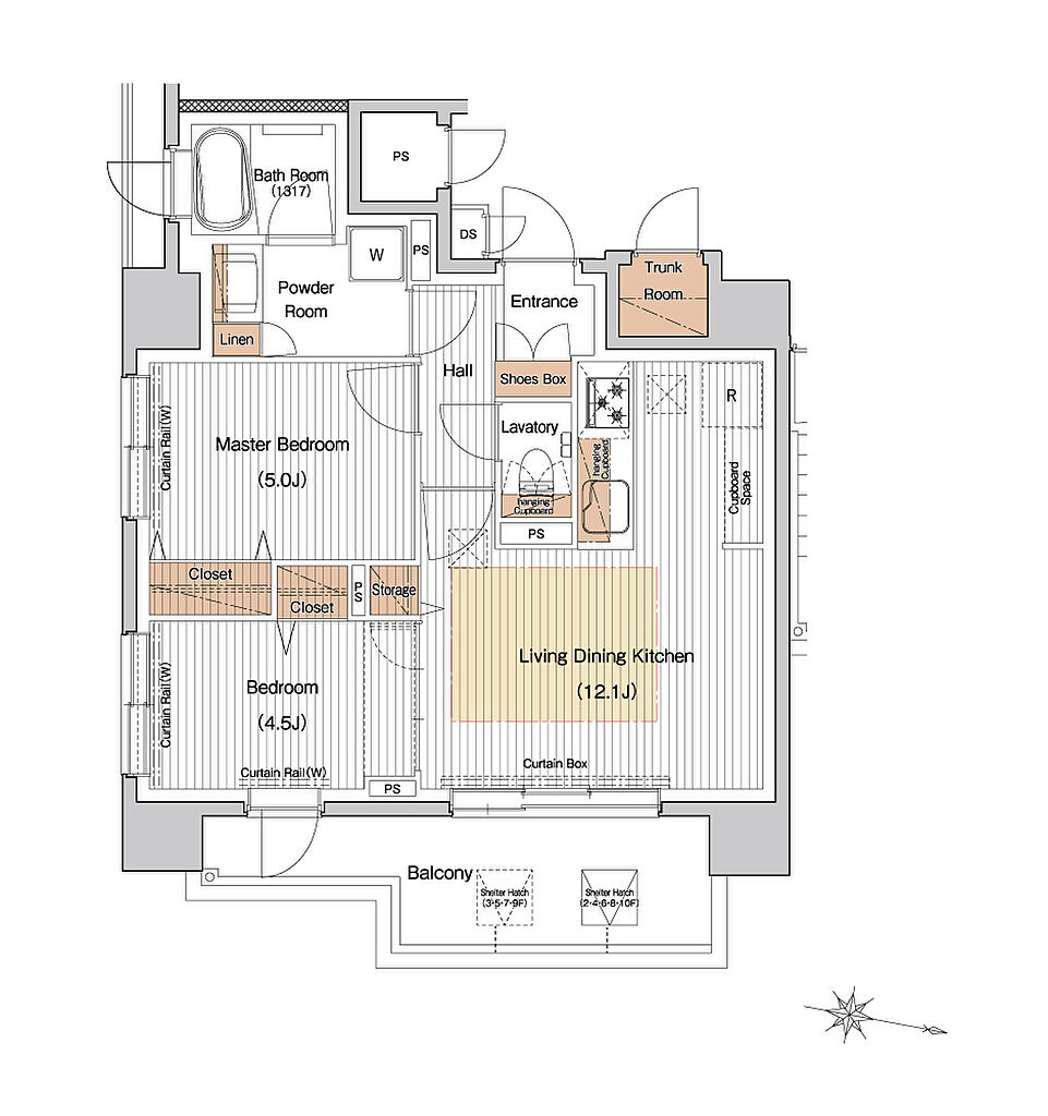 シティホーム札幌ステーションスクエア 間取り C
