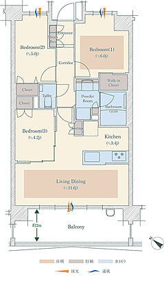サンリヤン大野城駅前ブランシエラ 間取り C1
