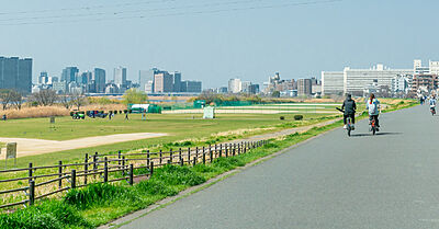 多摩川大師橋緑地多目的広場 (徒歩8分)