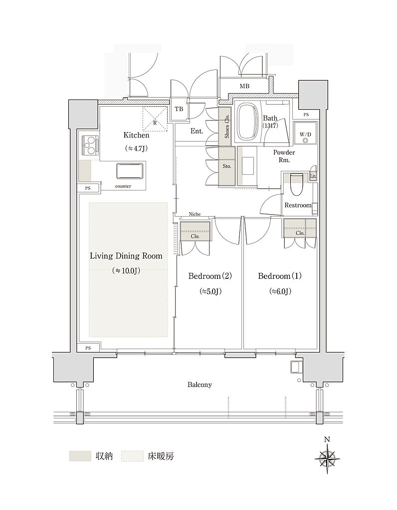 アネシア御器所 間取り B