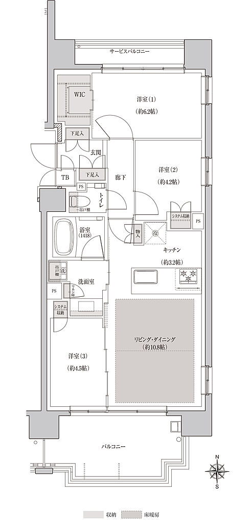 アネシア名古屋ミッドテラス 間取り C