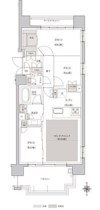 アネシア名古屋ミッドテラス 間取り C
