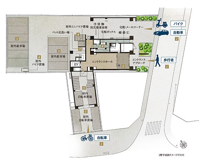 プレサンス ロジェ 観音本町リバービスタ 共用部