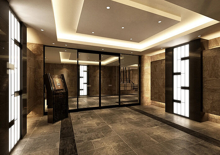 プレサンス ロジェ 上前津駅前 THE RESIDENCE 風除室完成図