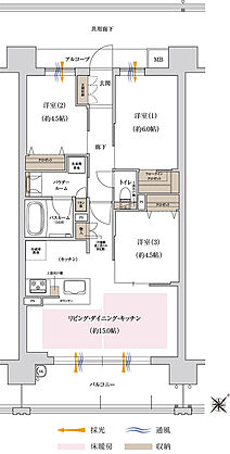 プレサンス ロジェ 博多STATION NORTH 間取り D