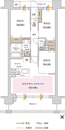 プレサンス ロジェ 博多STATION NORTH 間取り E1