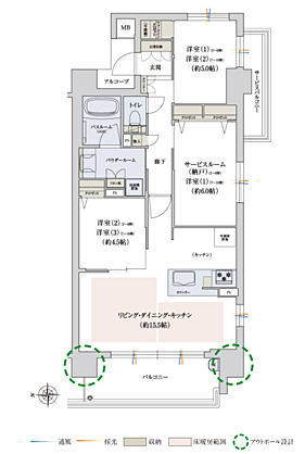 プレサンス ロジェ 新大宮 間取り E