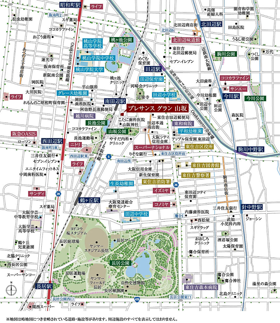 プレサンス グラン 山坂：案内図