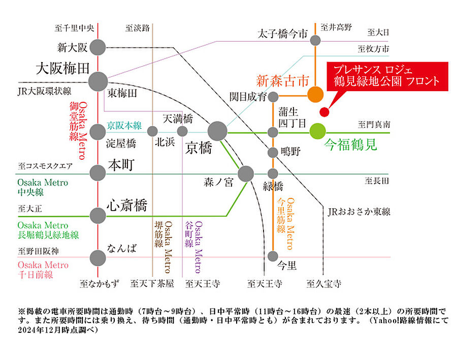プレサンス ロジェ 鶴見緑地公園 フロント：交通図