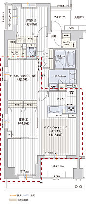 プレサンス ロジェ 京都御所西 桜雅邸 間取り J【メニュープラン1】