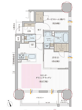 プレサンス ロジェ 星ヶ丘駅前 間取り C【メニュー3】