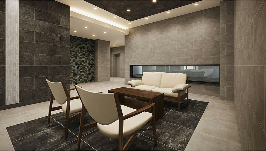 プレサンス ロジェ 名護為又アミュージア エントランスホール完成予想図