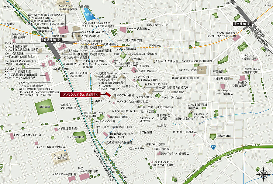 プレサンス ロジェ 武蔵浦和：案内図