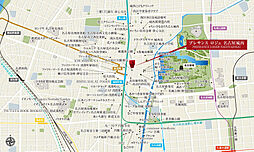 プレサンス ロジェ 名古屋城西 現地案内図