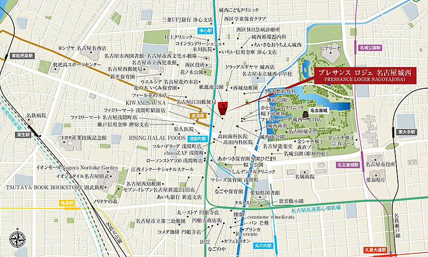 プレサンス ロジェ 名古屋城西 現地案内図