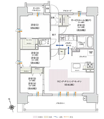 ソルプレサンス 阿倍野美章園 間取り A