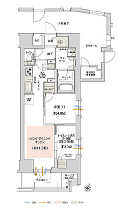 プレサンス ロジェ 神戸下山手 間取り B