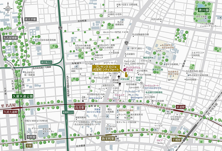 プレサンス ロジェ 代官町シティフォート：案内図