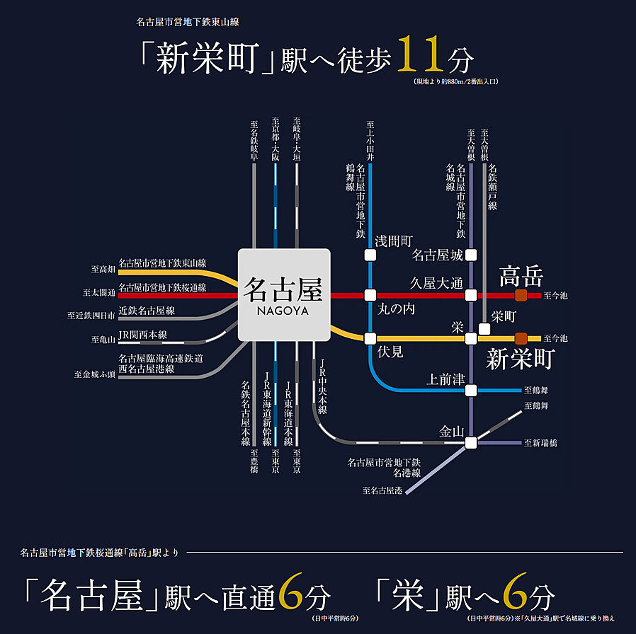 プレサンス ロジェ 代官町シティフォート：交通図