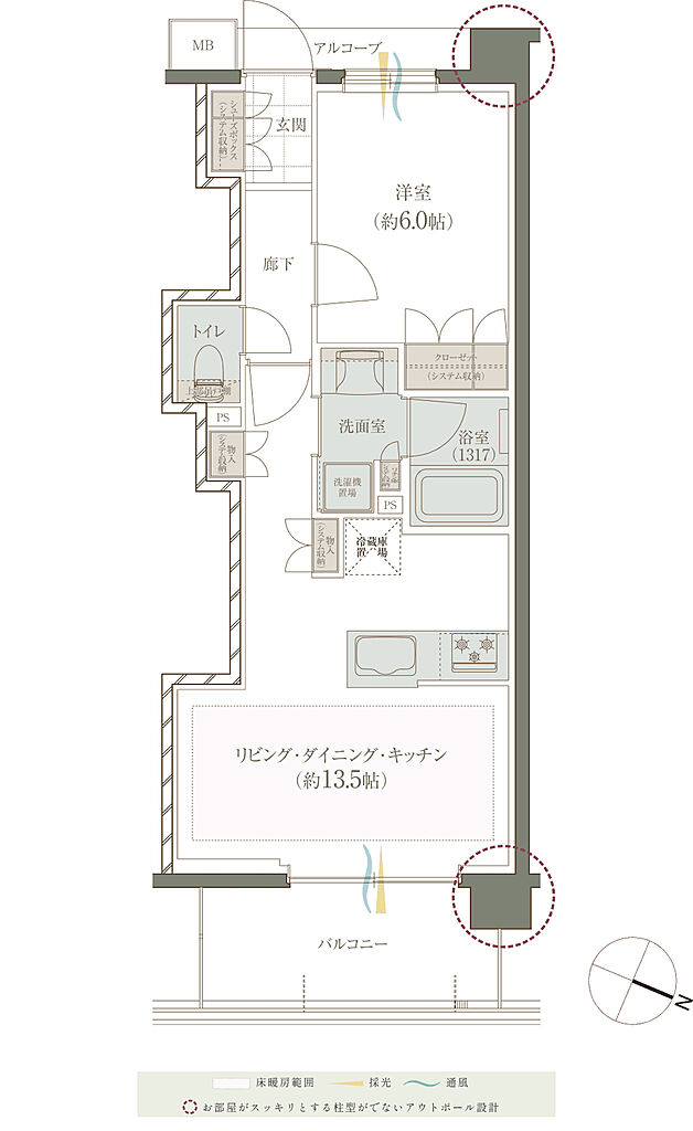 レ・ジェイドシティ橋本III 間取り III-N