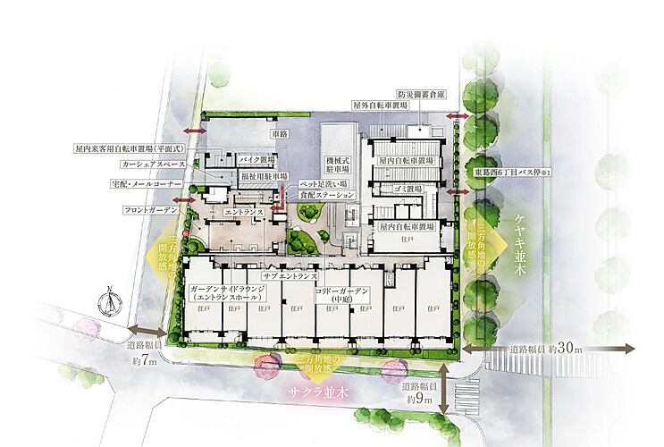 レ・ジェイド葛西イーストアベニュー 敷地配置図