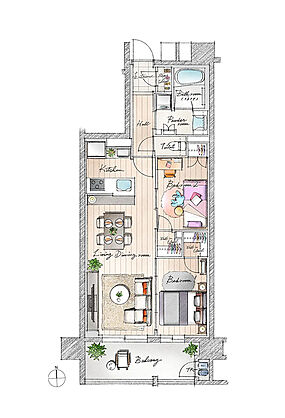 レ・ジェイド葛西イーストアベニュー 間取り E