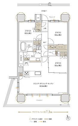 レ・ジェイド 那覇安里駅前 間取り A2