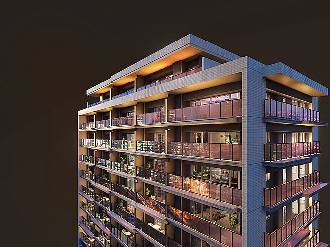 レクシア田迎サウスブライト 外観完成予想CG