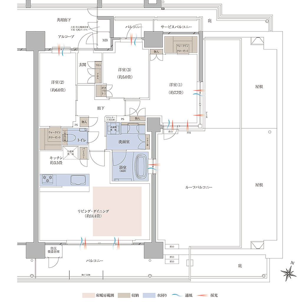 レジデンシャル枚方 間取り Gr