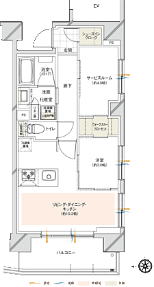 ラ・グラース本川越 間取り B