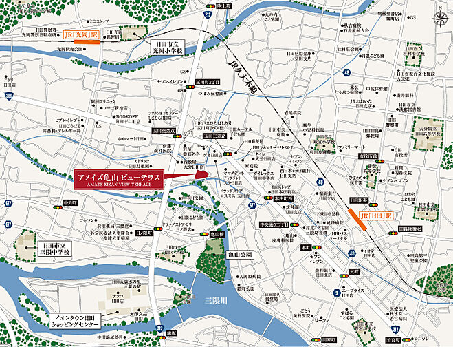 アメイズ亀山ビューテラス 現地案内図