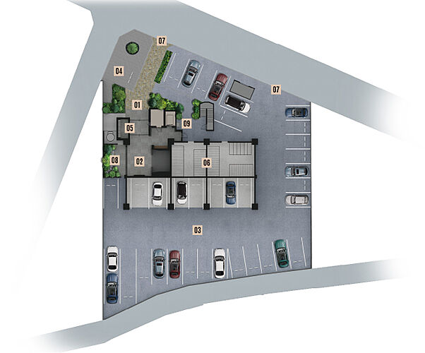 アメイズ荒木駅南 敷地配置図