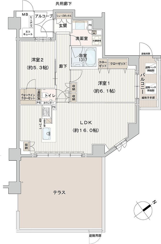 ハイク守山駅東 間取り Eg