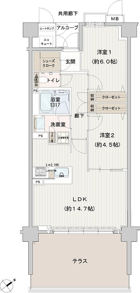 ハイク守山駅東 間取り Cg