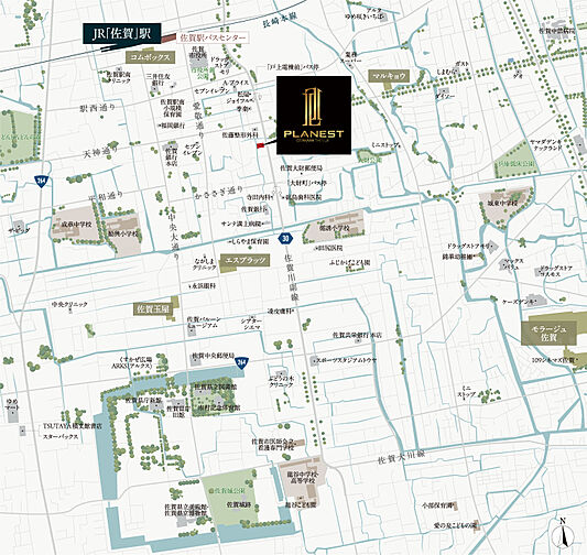 プラネスト大財ザ・ルクス 現地案内図