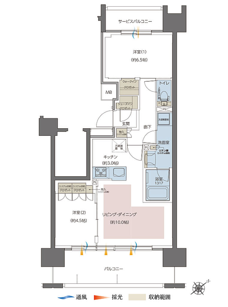 レーベン弘前GRAND RESIDENCE 間取り B