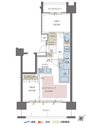 レーベン弘前GRAND RESIDENCE 間取り B