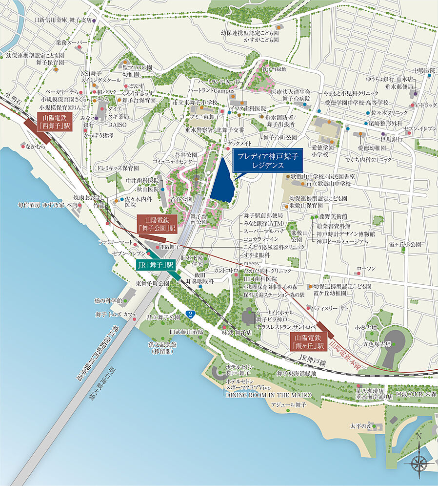 プレディア神戸舞子レジデンス：案内図