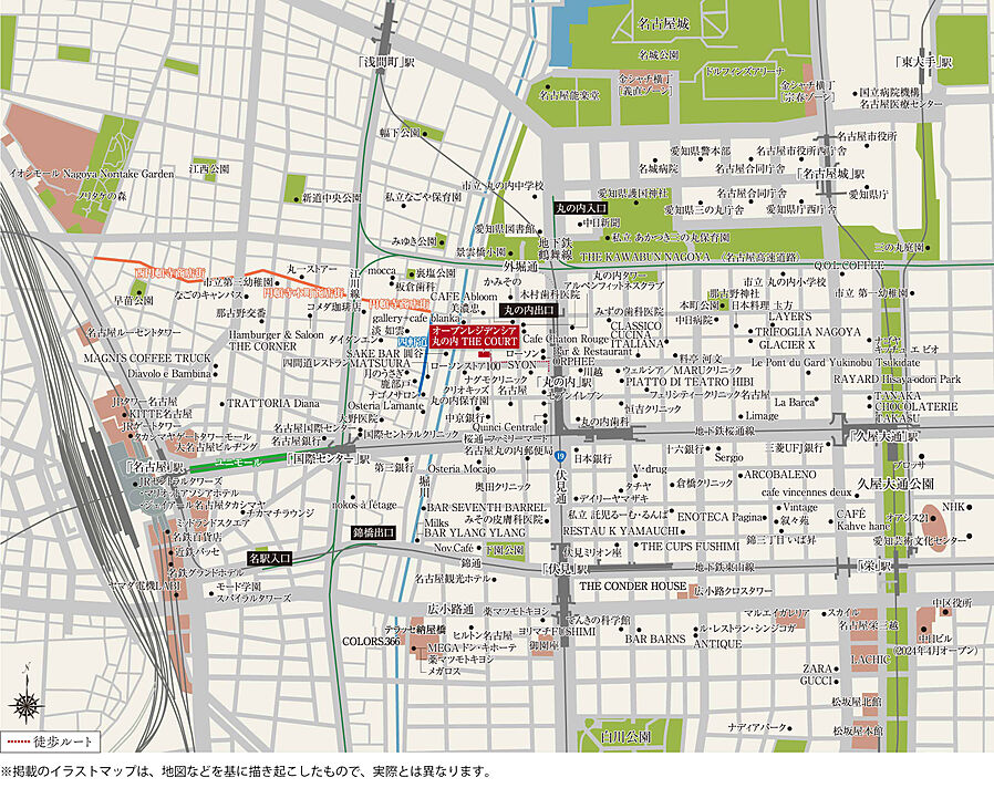 オープンレジデンシア丸の内 THE COURT：案内図